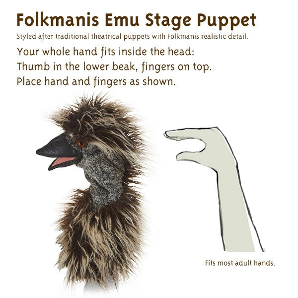 Folkmanis Stage Puppet - Emu