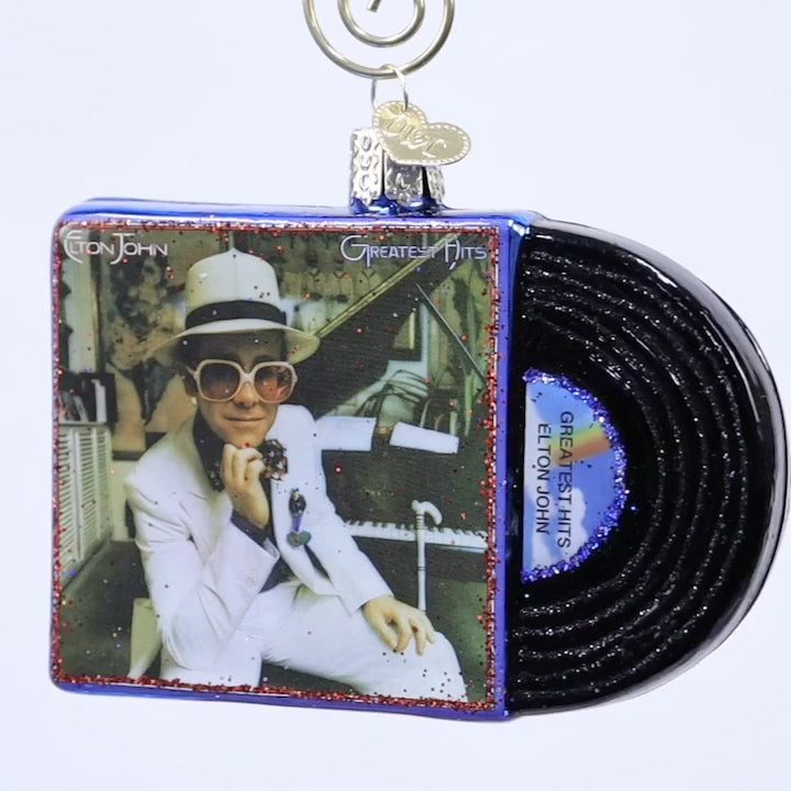 Old World Christmas Elton John Greatest Hits Album Ornament