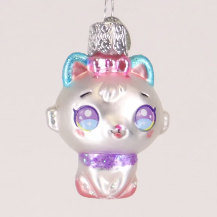 Old World Christmas Gumdrops Mini Kawaii Cat Ornament