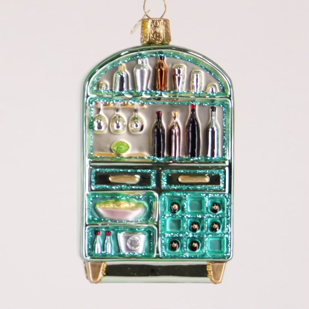 Old World Christmas Cabinet Of Cheers Ornament