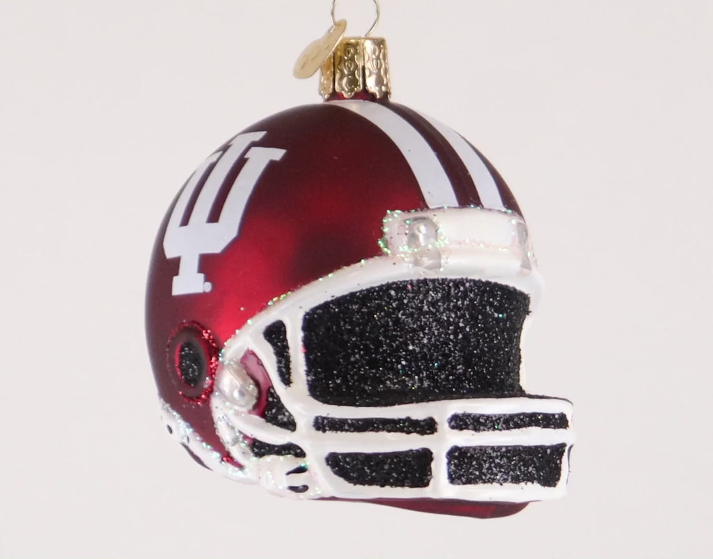 Old World Christmas Indiana University Football Helmet Ornament