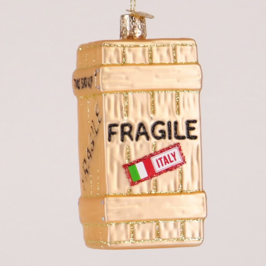 Old World Christmas Fragile Crate Ornament