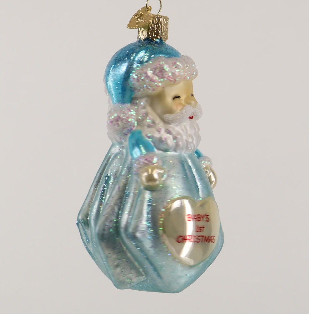 Old World Christmas Baby Boy's 1st Santa Lovey Ornament