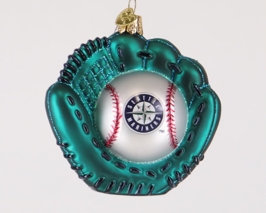 Old World Christmas MLB Seattle Mariners Baseball Mitt Ornament