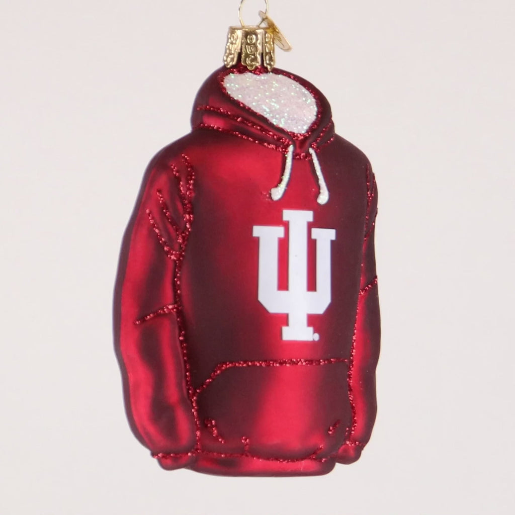 Old World Christmas Indiana University Hoodie Ornament
