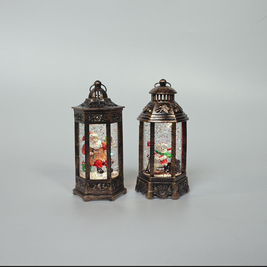 Santa or Snowman LED Water Lantern (Single) - Random Style