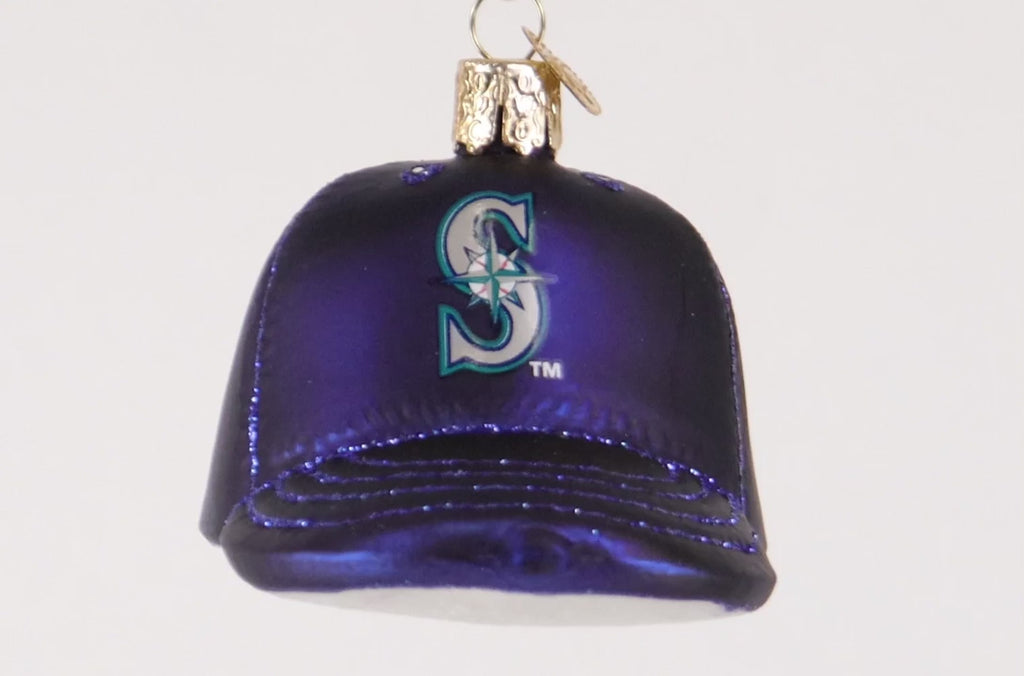 Old World Christmas MLB Seattle Mariners Baseball Cap Ornament