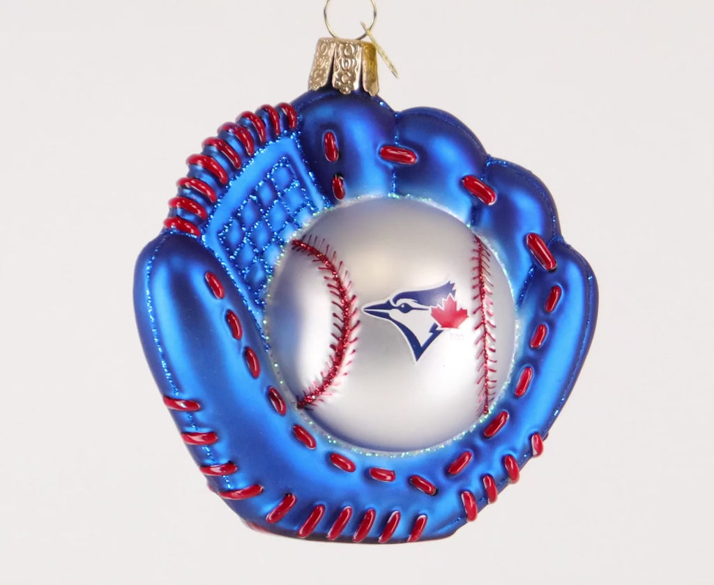 Old World Christmas MLB Toronto Blue Jays Baseball Mitt Ornament