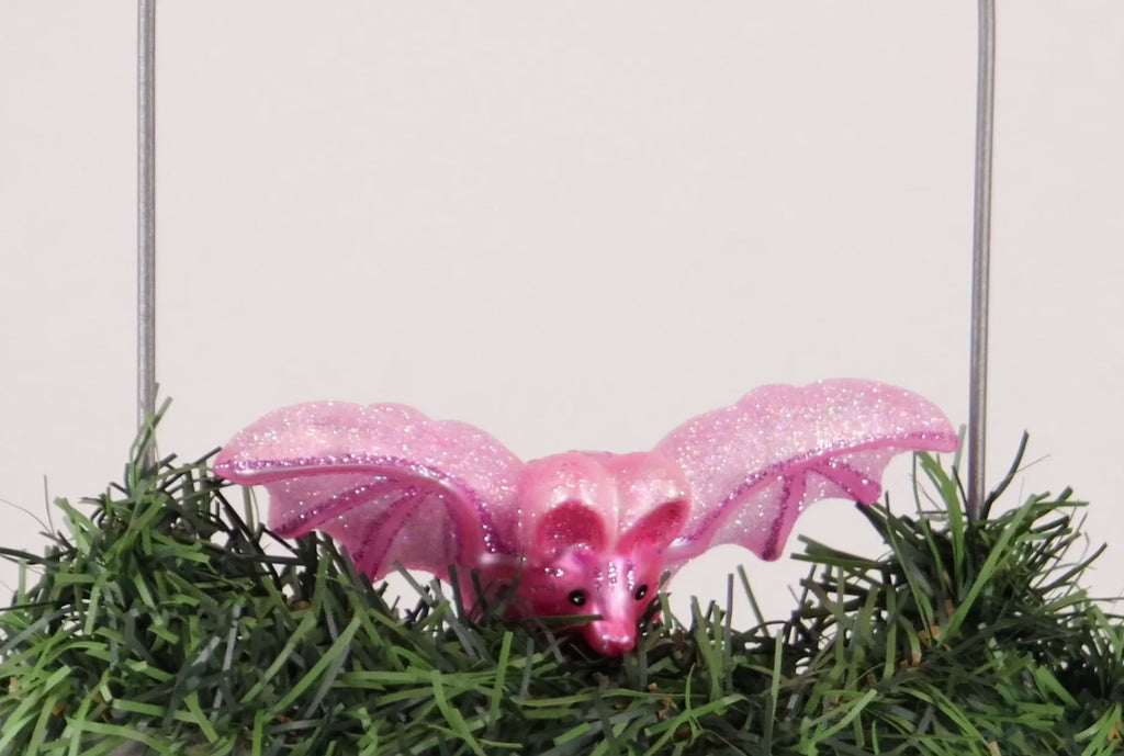 OWC Shimmering Pink Bat Ornament