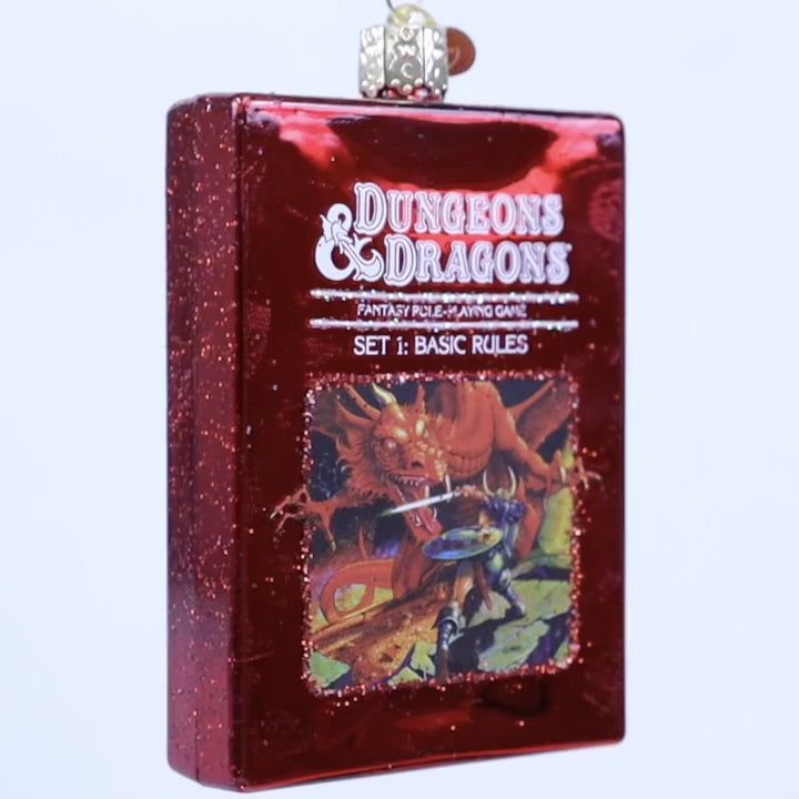 Old World Christmas Dungeons & Dragons Red Box Ornament