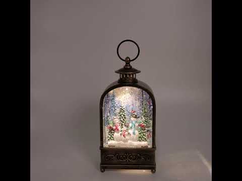 LED Water Lantern Snowman Family