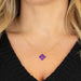 Holly Yashi Petite Fleur Pendant Necklace - Royal Purple