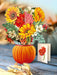 Pop Up Flower Bouquet Greeting Card - Harvest Pumpkin    