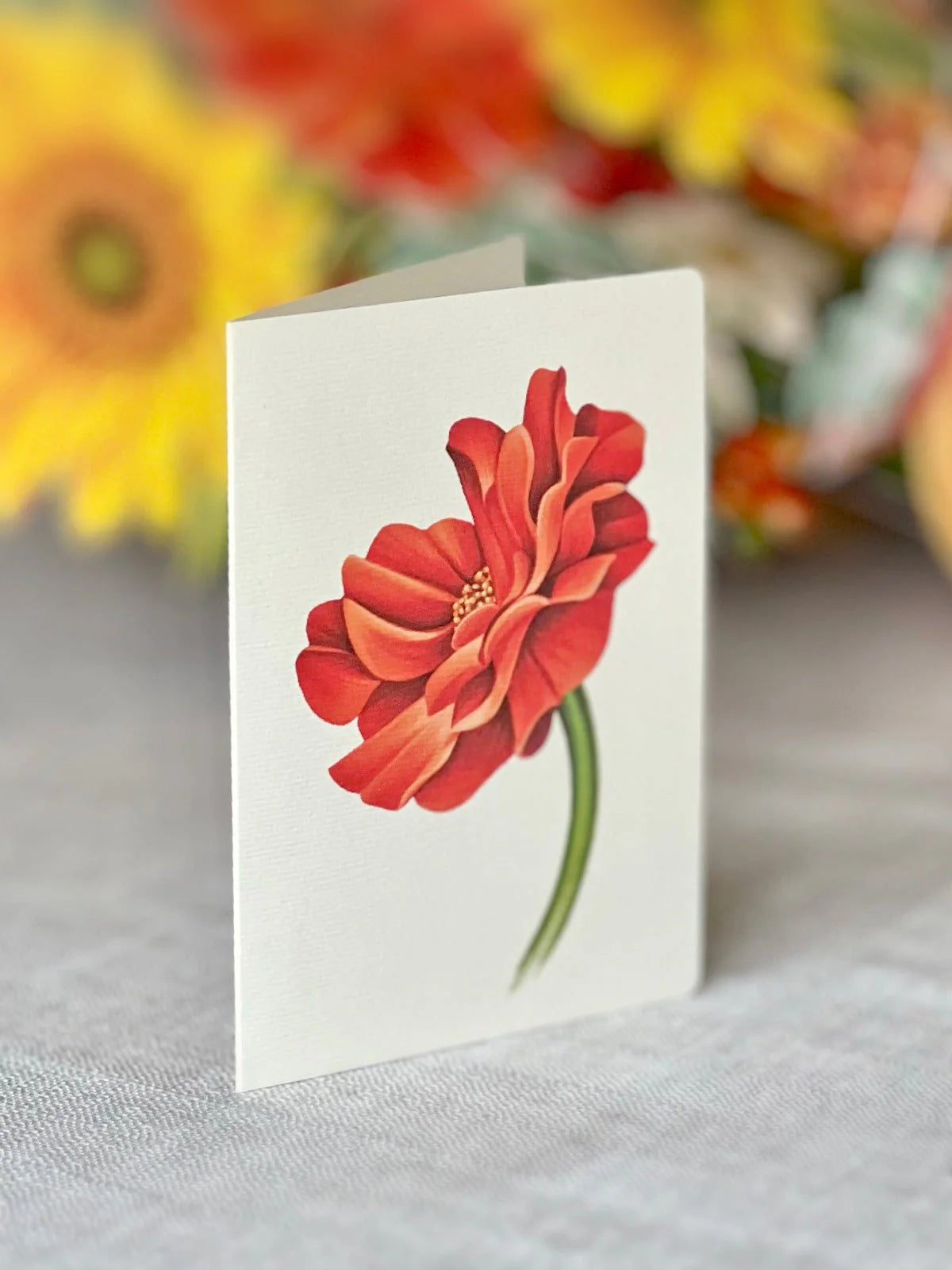 Pop Up Flower Bouquet Greeting Card - Harvest Pumpkin    