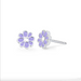 Boma Flower Enamel Studs - Purple and White