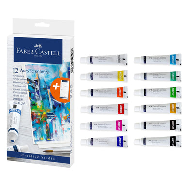 Faber-Castell Creative Studio 12 Acrylic Paint Colors