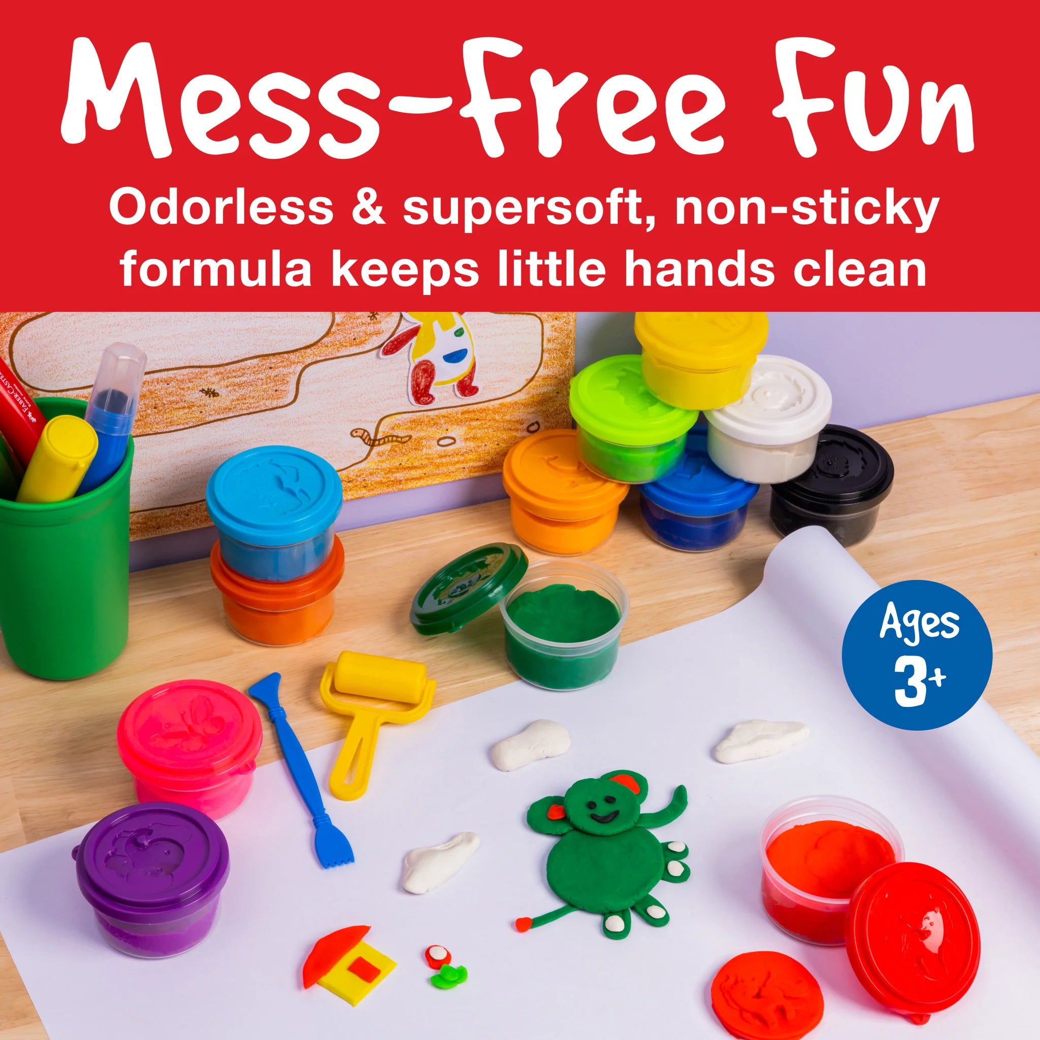 Faber-Castell Super Soft Modeling Dough - 12 Colors