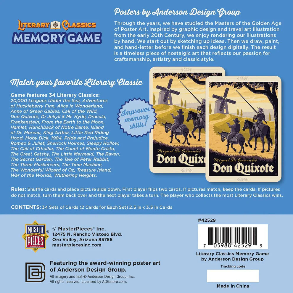 Literary Classics Memory Game