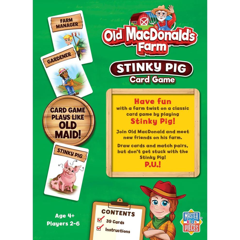 Old MacDonalds Farm Stinky Pig Card Game