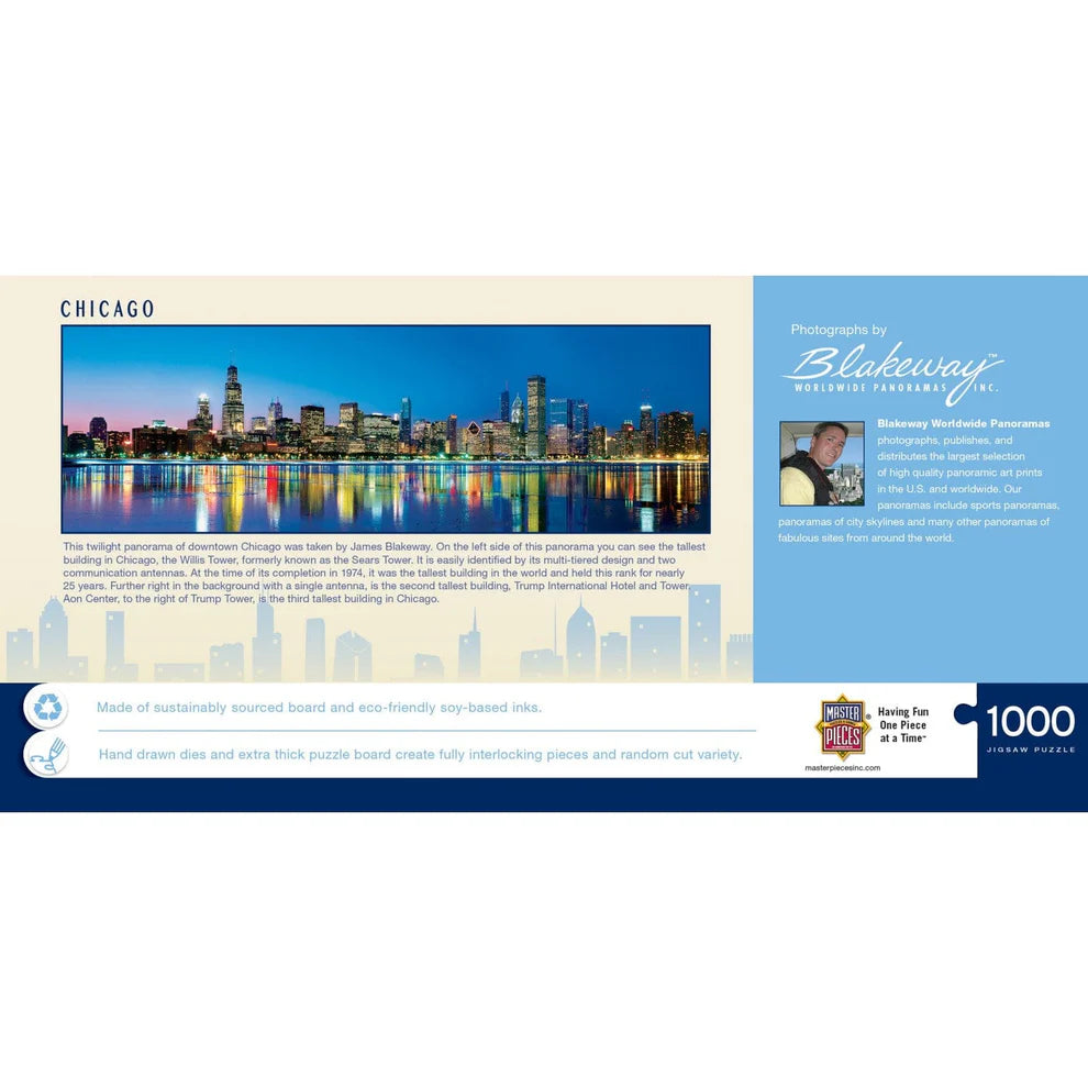 Chicago Illinois 1000 Piece Panoramic Puzzle