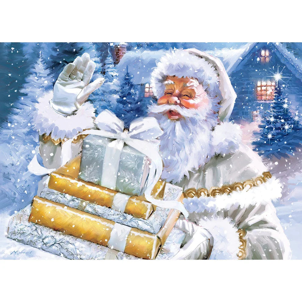 Santa's Golden Gifts 1000 Piece Glitter & Gold Puzzle