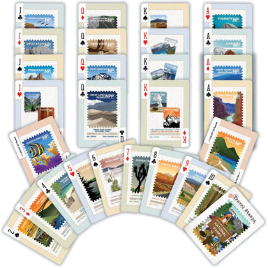 Discover America's National Parks Travel Stamps Playing Cards