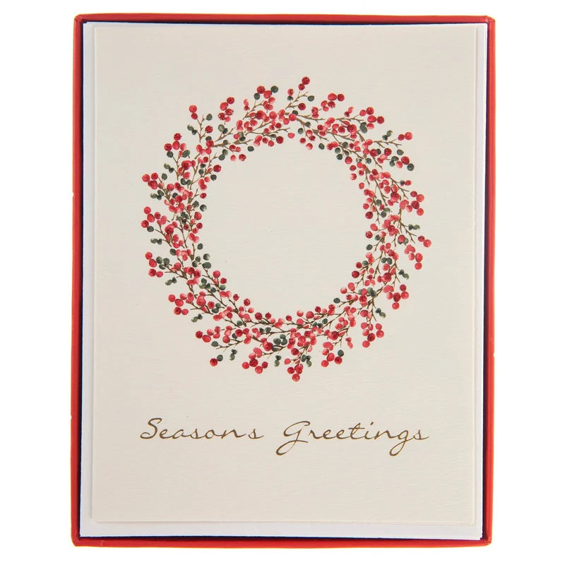 Pepperberry Wreath Boxed Holiday Cards