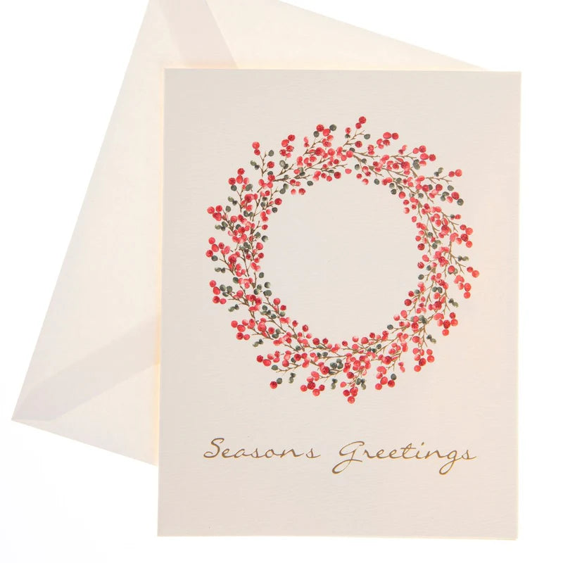 Pepperberry Wreath Boxed Holiday Cards