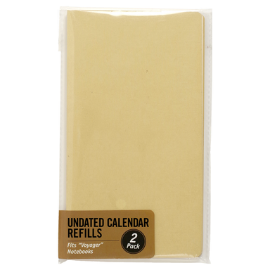 PTR Voyager Notebook Undated Calendar Refill