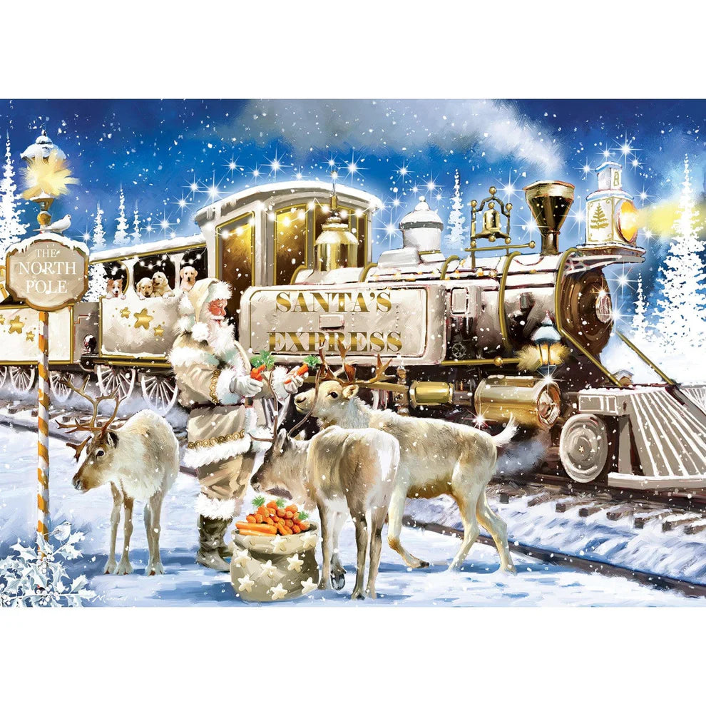 The Gilded Train 1000 Piece Glitter & Gold Puzzle