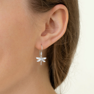 Holly Yashi Dragonfly Dreams Earrings - Silver