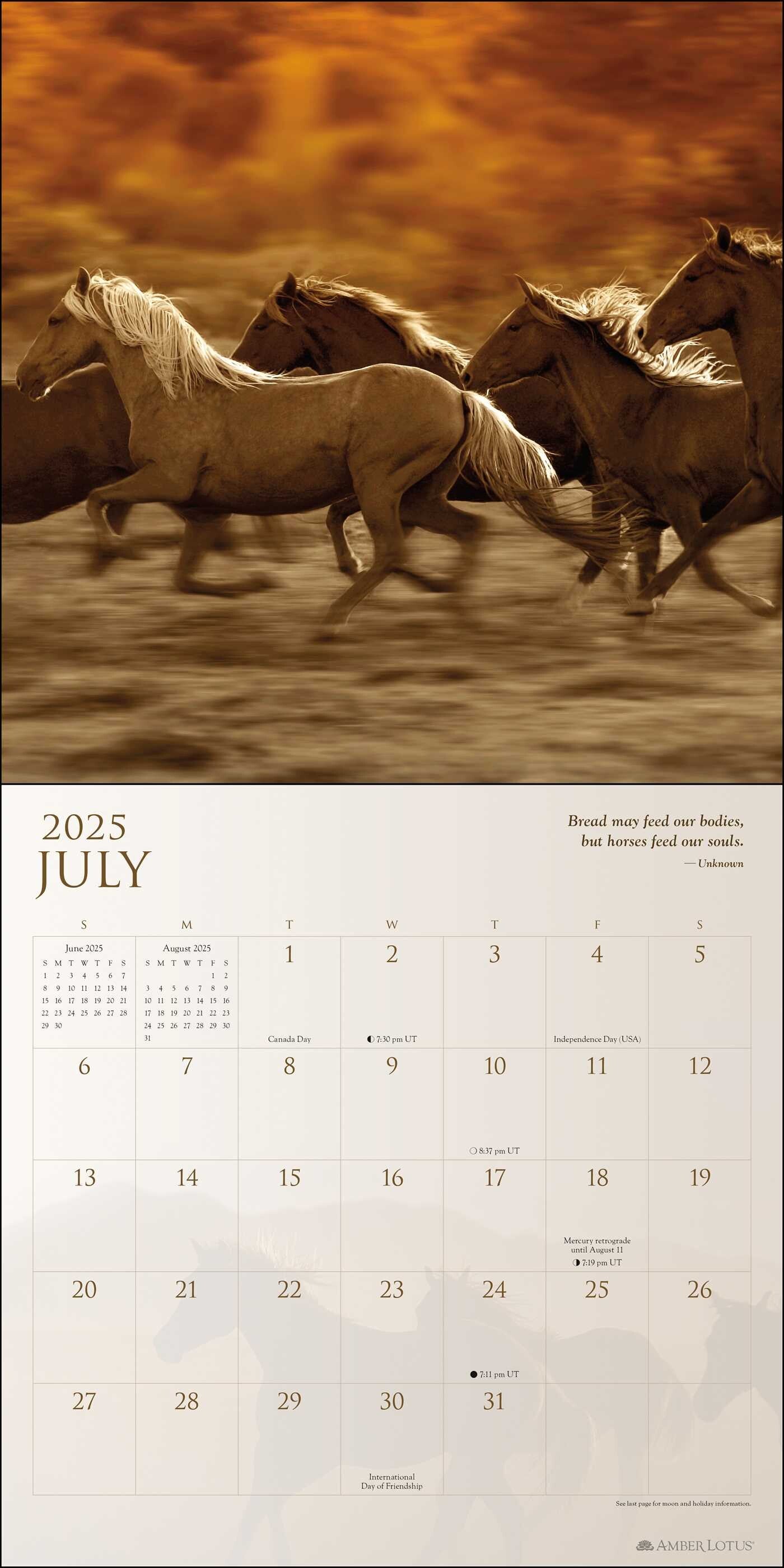 Spirit Horses 2025 Wall Calendar    