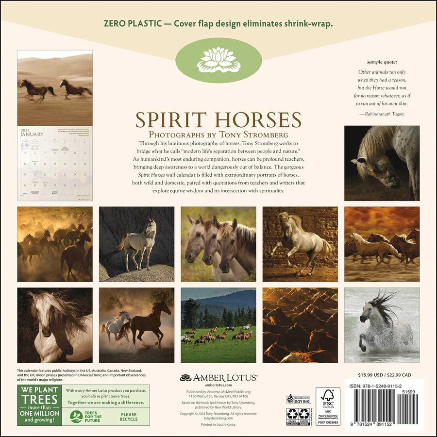 Spirit Horses 2025 Wall Calendar    