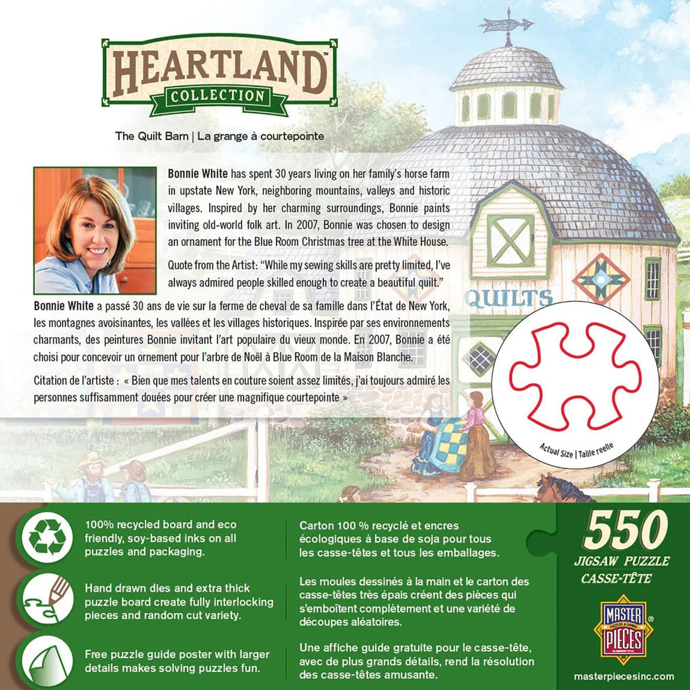 The Quilt Barn 550 Piece Heartland Collection Puzzle