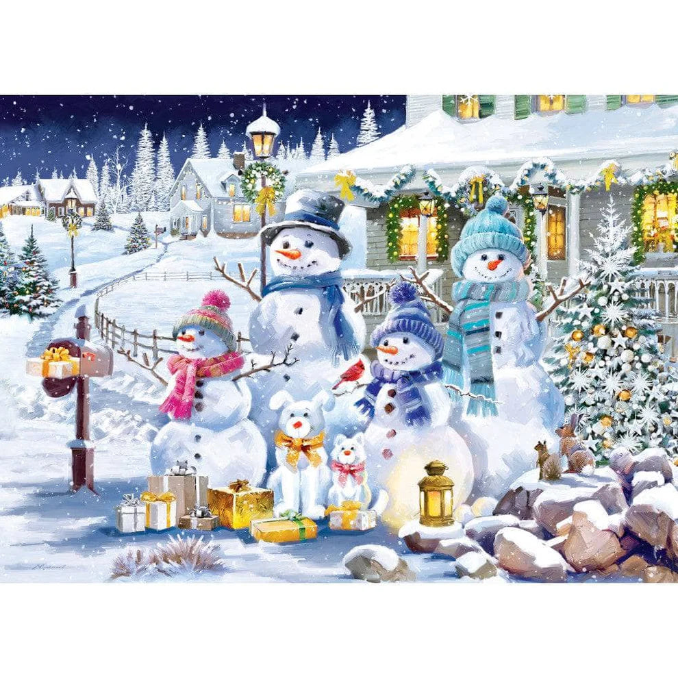 Frosty Wonderland Gathering 1000 Piece Glitter & Gold Puzzle