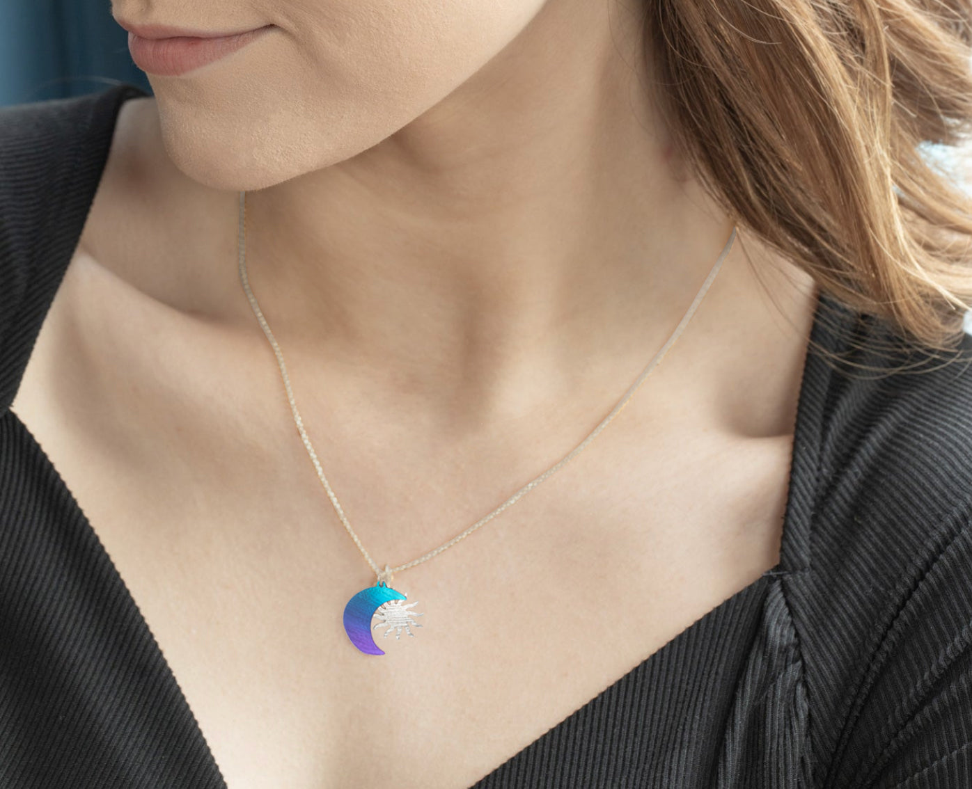 Holly Yashi Sun and Moon Pendant Necklace - Calypso