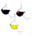 Wine Glass With Wine Ornament (Single) Various Styles