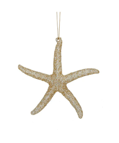 Gold Glitter Acrylic Starfish Ornament
