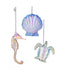 Iridescent Shell, Turtle, or Seahorse Ornament - Single, Various Styles