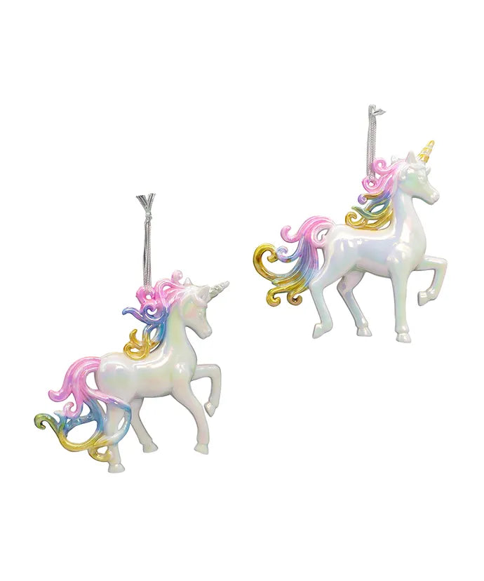 Pastel Iridescent Unicorn Ornament - Single, Various Options