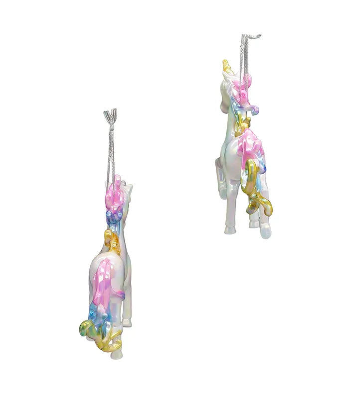 Pastel Iridescent Unicorn Ornament - Single, Various Options