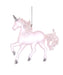 Matte Pink Unicorn Ornament