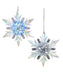 Iridescent Lavender or Blue Snowflake Ornament - Single, Various Styles