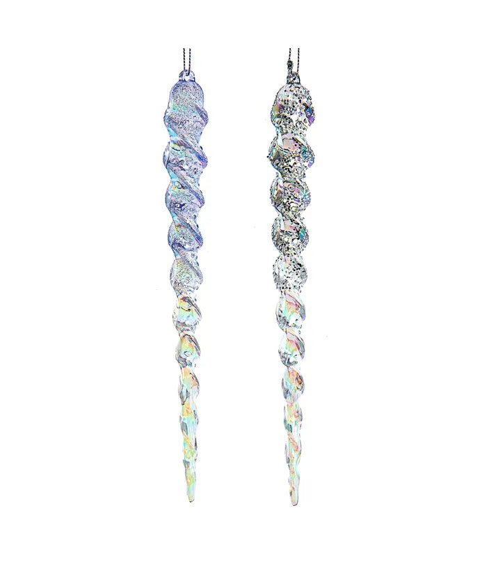 Iridescent Icicle Ornament - Single, Various Options
