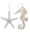 Pearl Seahorse or Starfish Ornament - (Single) Various Styles