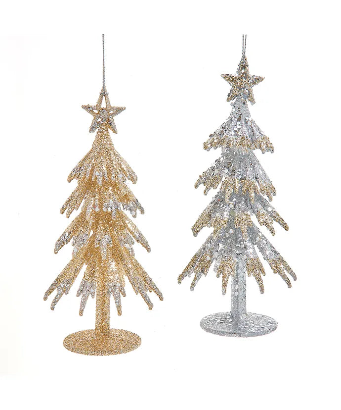 Acrylic Platinum Or Gold Tree Ornament - Single, Various Options