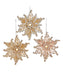 Acrylic Platinum Poinsettia Ornament - Single, Various Styles