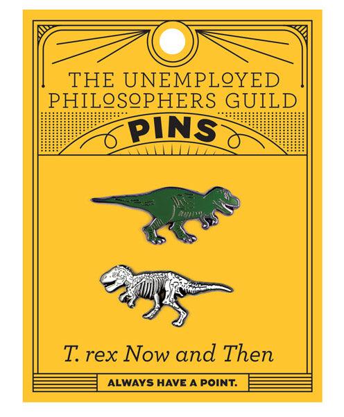 UPG T-Rex Now and Then Enamel Pin Set