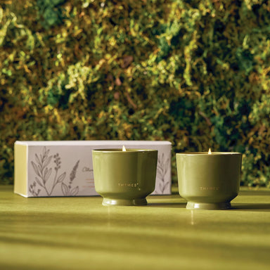 Thymes Outdoor Oasis Citronella Grove Aromatic Candle Set