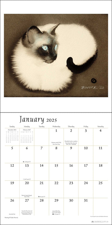 The Artful Cat 2025 Wall Calendar    